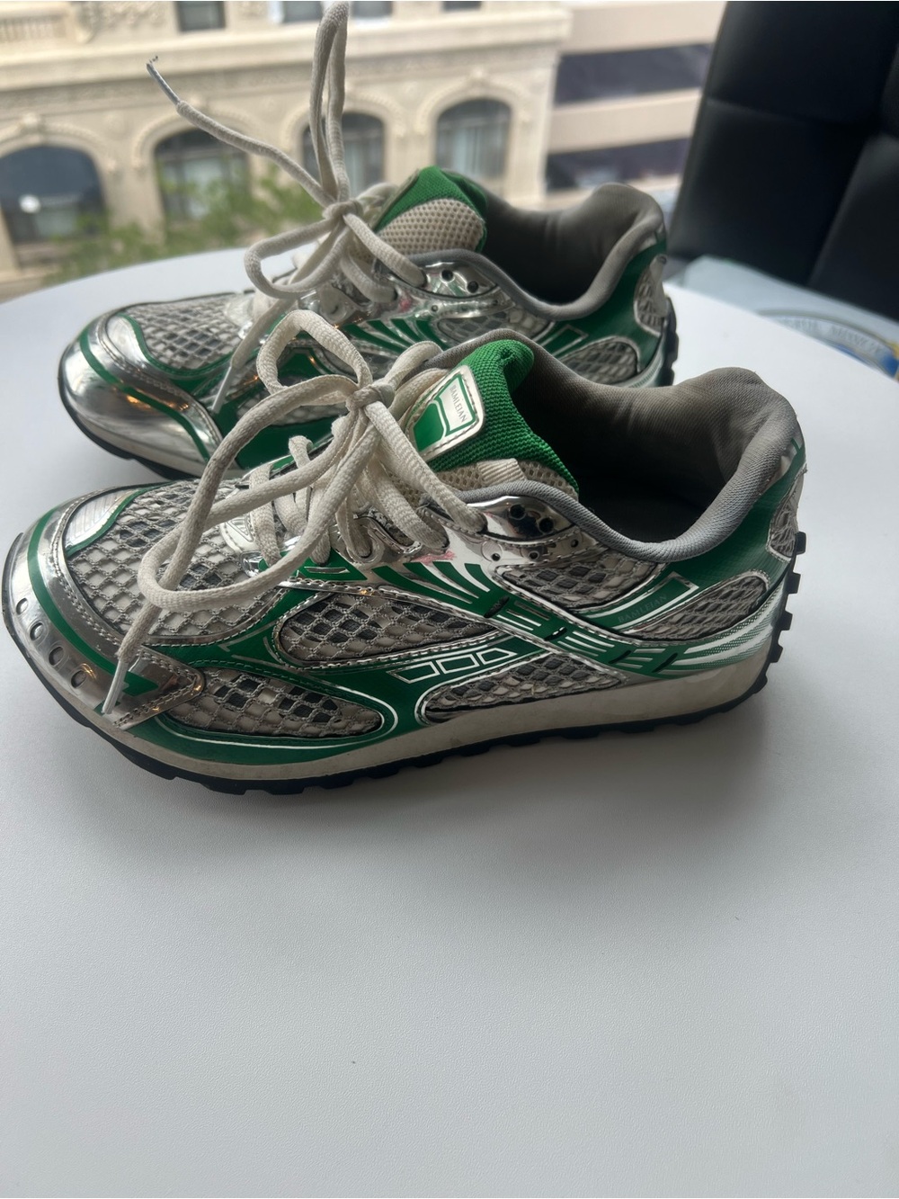 Women’s Green and Silver Athletic Sneakers